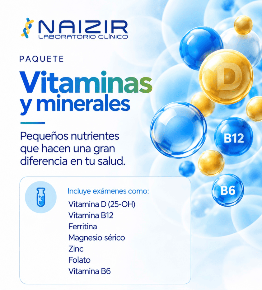 Paquete de vitaminas y minerales